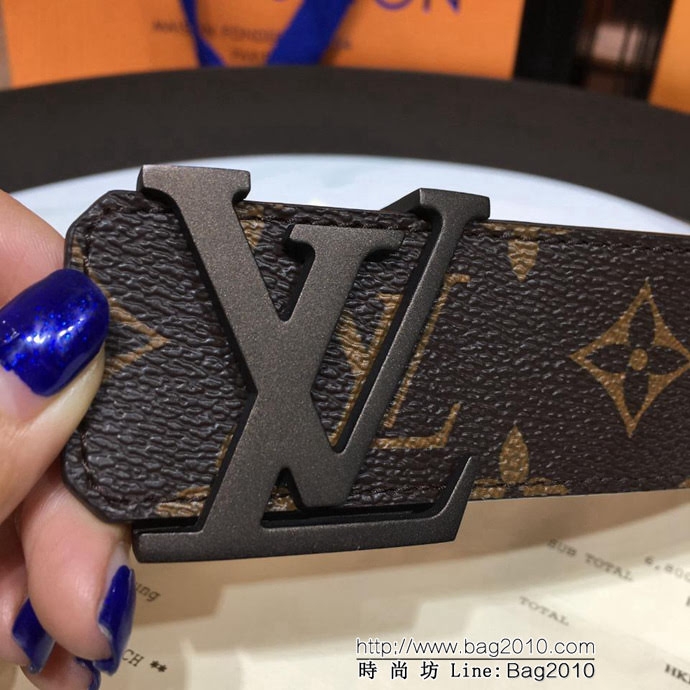 路易威登LV LV INITIALES MONOGRAM 雙面腰帶 2009秋冬 男士時裝秀皮件系列 男士皮帶  xfp1111